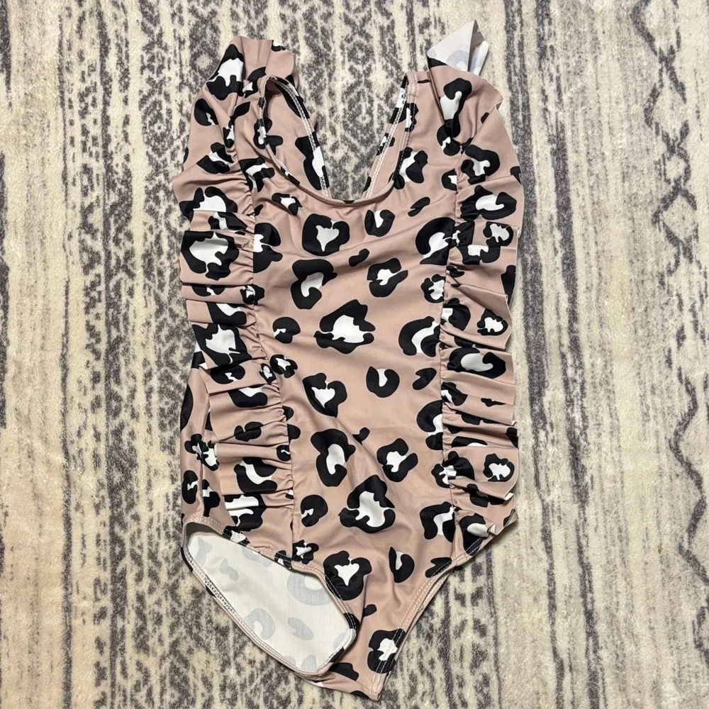 Source Unknown Kids Swim One Piece - Leopard Print